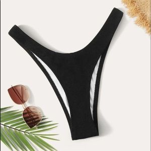 SHEIN Rib High Cut Bikini Panty